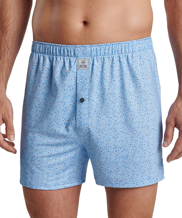 Peter Millar Men's Toga Party Performance Boxers - Blue Sea main image 1