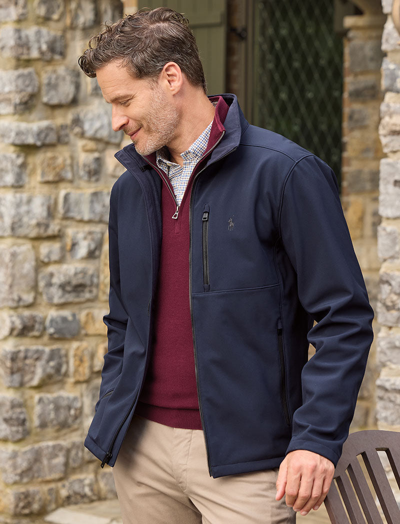 Male model wearing Polo Ralph Lauren Whalton Jacket