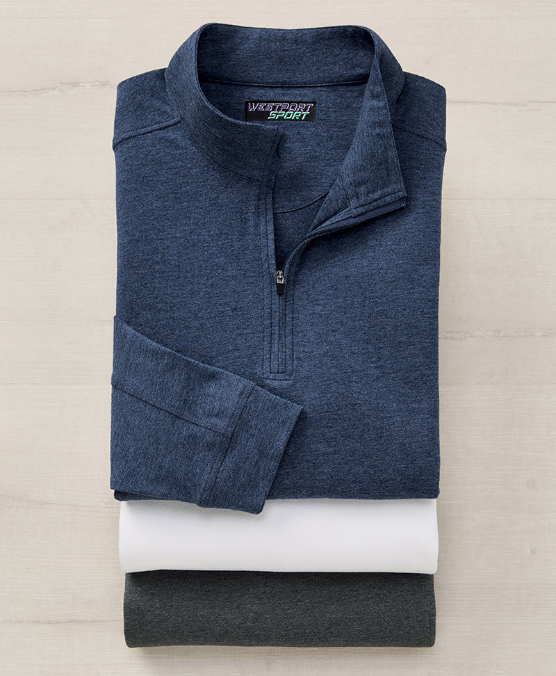 Westport Sport Bamboo Blend Performance Quarter-Zip Pullover, Men's Big & Tall