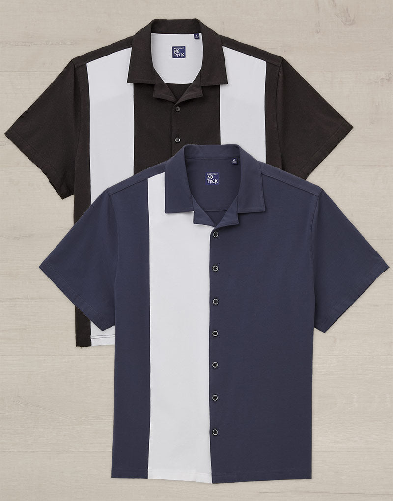 Westport No-Tuck Short Sleeve Cotton Performance Stretch Retro Knit Shirts