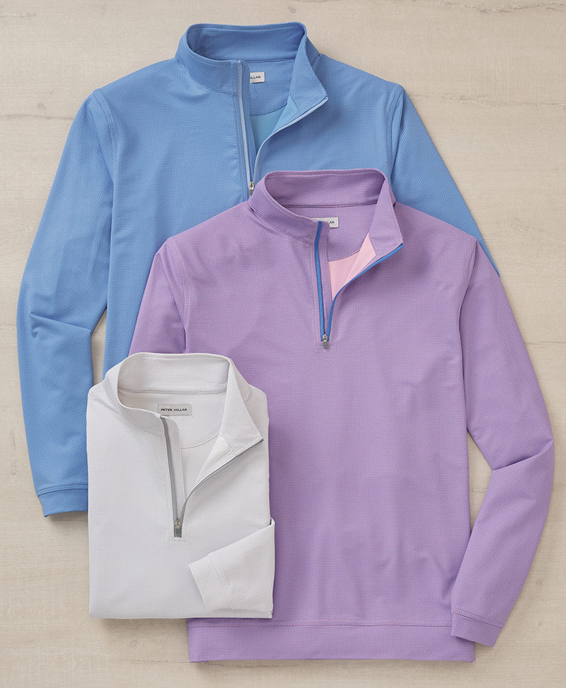Peter Millar Basket Weave Perth Quarter-Zip Pullover