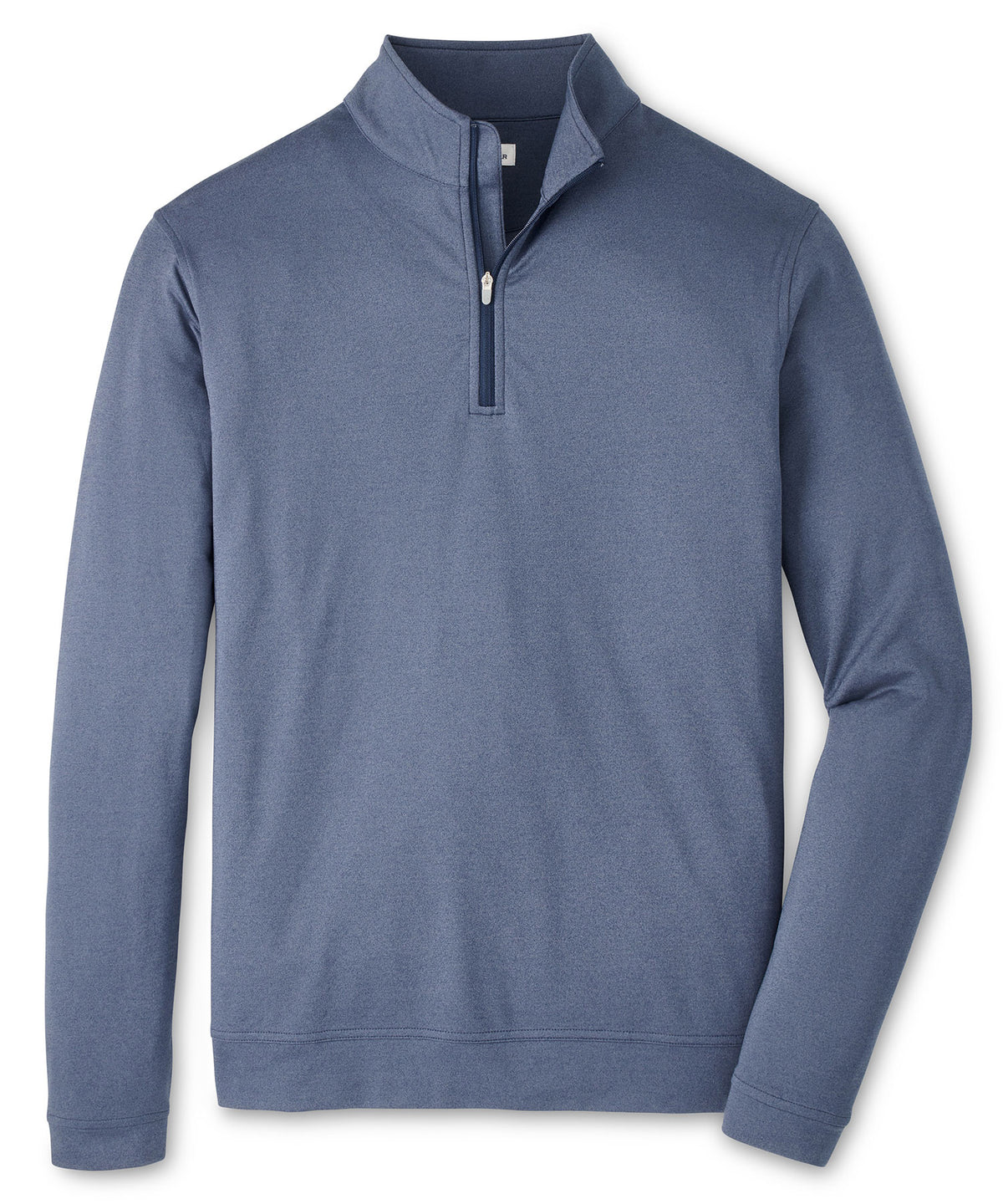 Peter Millar Perth Stretch Loop Terry Quarter-Zip Pullover - Navy Melange, Men's Big & Tall
