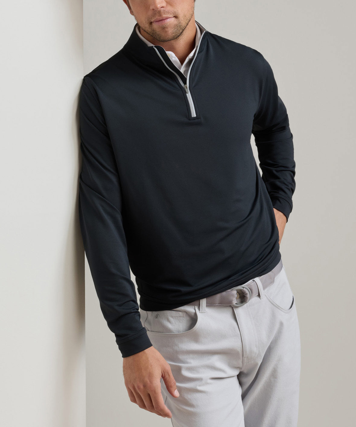 Peter Millar Perth Stretch Loop Terry Quarter-Zip Pullover, Men's Big & Tall