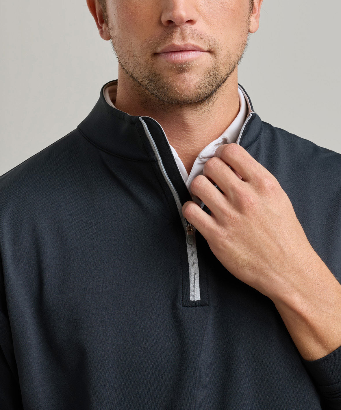 Peter Millar Perth Stretch Loop Terry Quarter-Zip Pullover, Men's Big & Tall