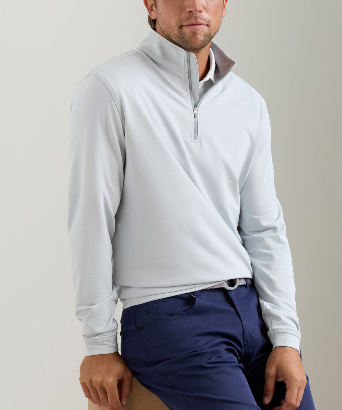 Peter Millar Perth Stretch Loop Terry Quarter-Zip Pullover, Men's Big & Tall
