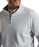 Peter Millar Perth quarter-zip in British Grey, side angle view