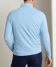 Peter Millar Perth pullover in cottage blue, back view