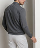 Peter Millar Perth quarter-zip in iron, back angled view
