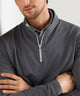 Peter Millar Perth Stretch Loop Terry Quarter-Zip Pullover - Iron