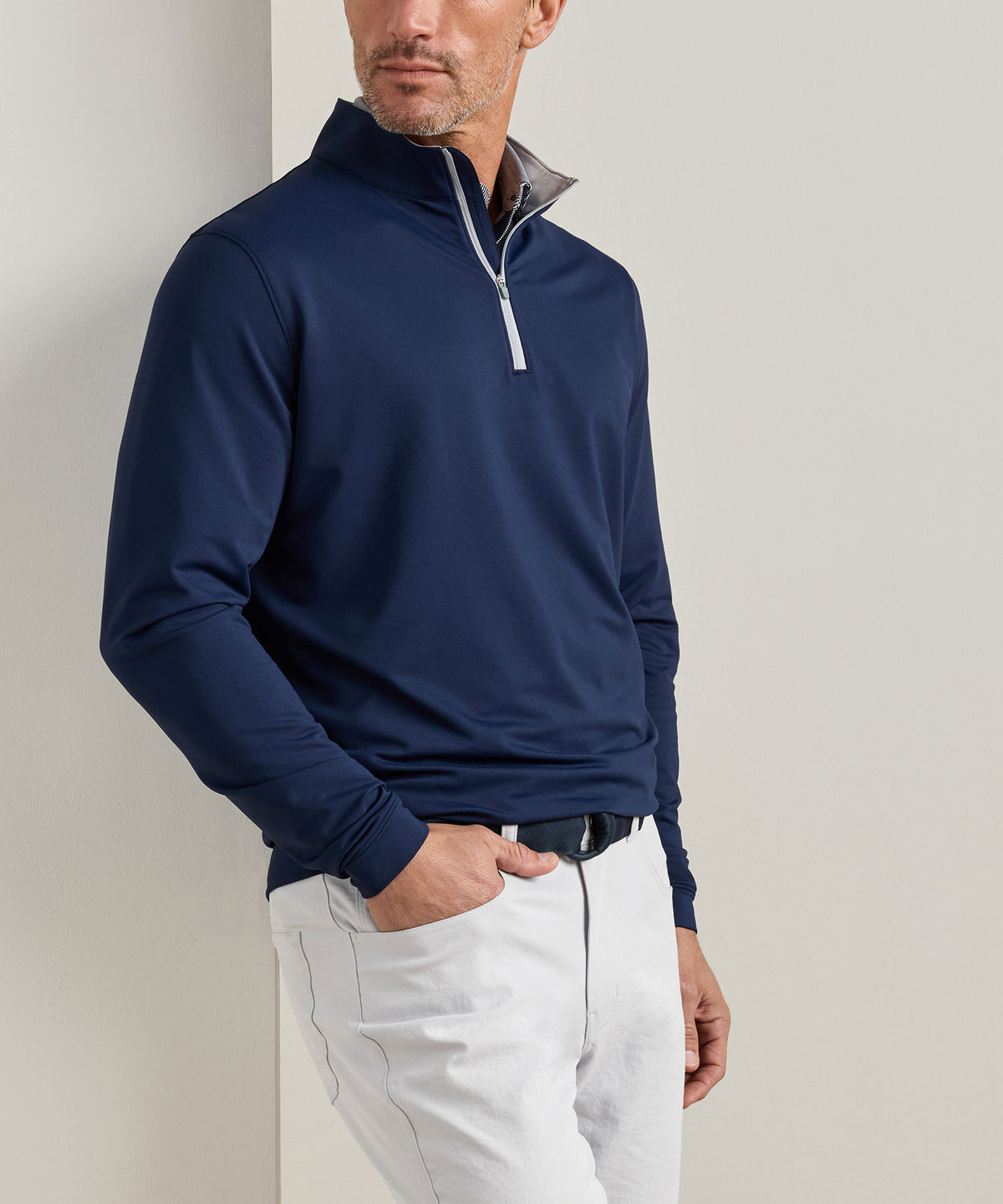 Peter Millar Perth Stretch Loop Terry Quarter-Zip Pullover, Men's Big & Tall