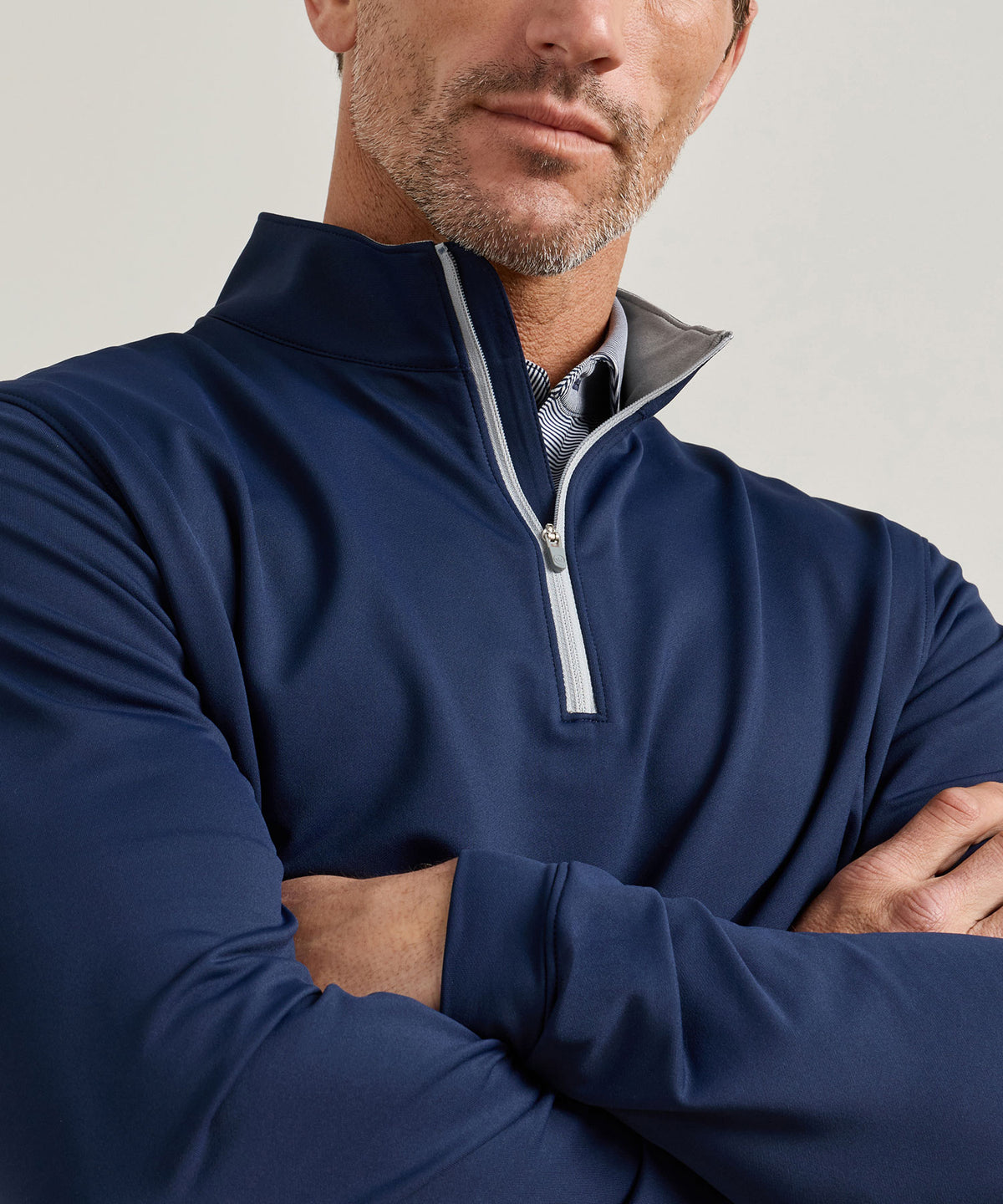 Peter Millar Perth Stretch Loop Terry Quarter-Zip Pullover, Men's Big & Tall