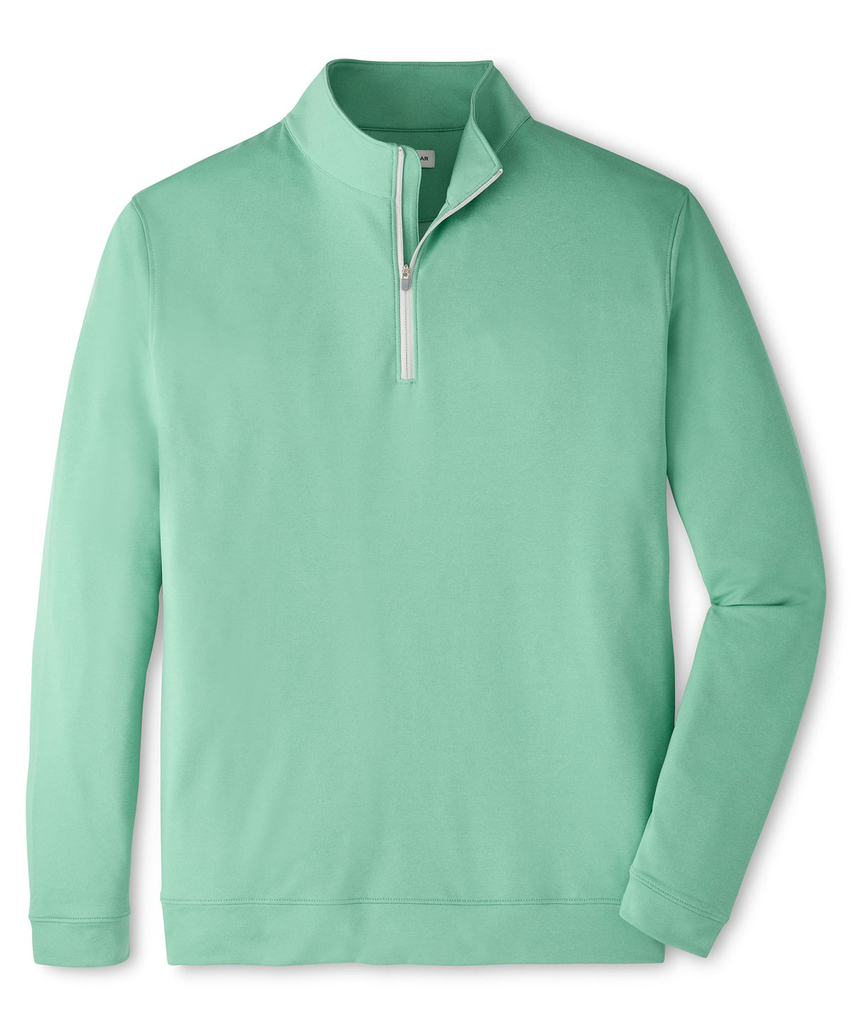 Peter Millar Perth Stretch Loop Terry Quarter-Zip Pullover - Fresh Mint, Men's Big & Tall