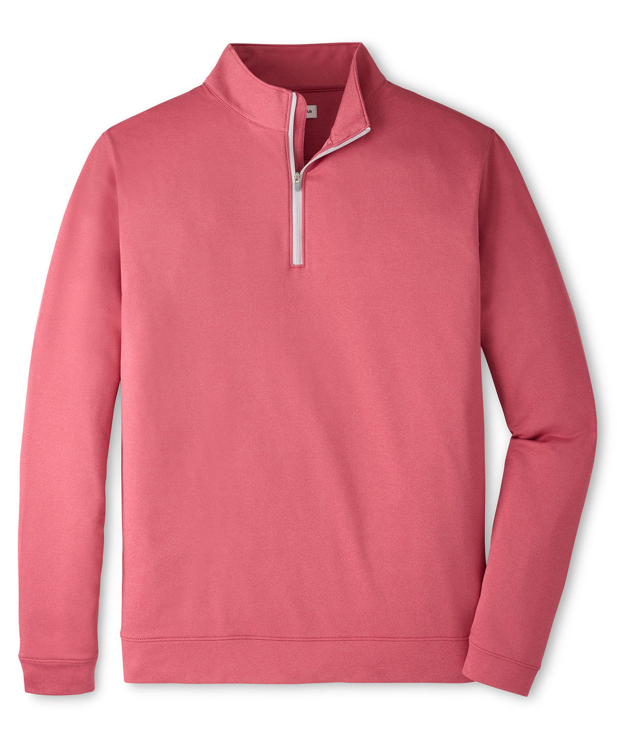 Peter Millar Perth Stretch Loop Terry Quarter-Zip Pullover - Red Coral, Men's Big & Tall