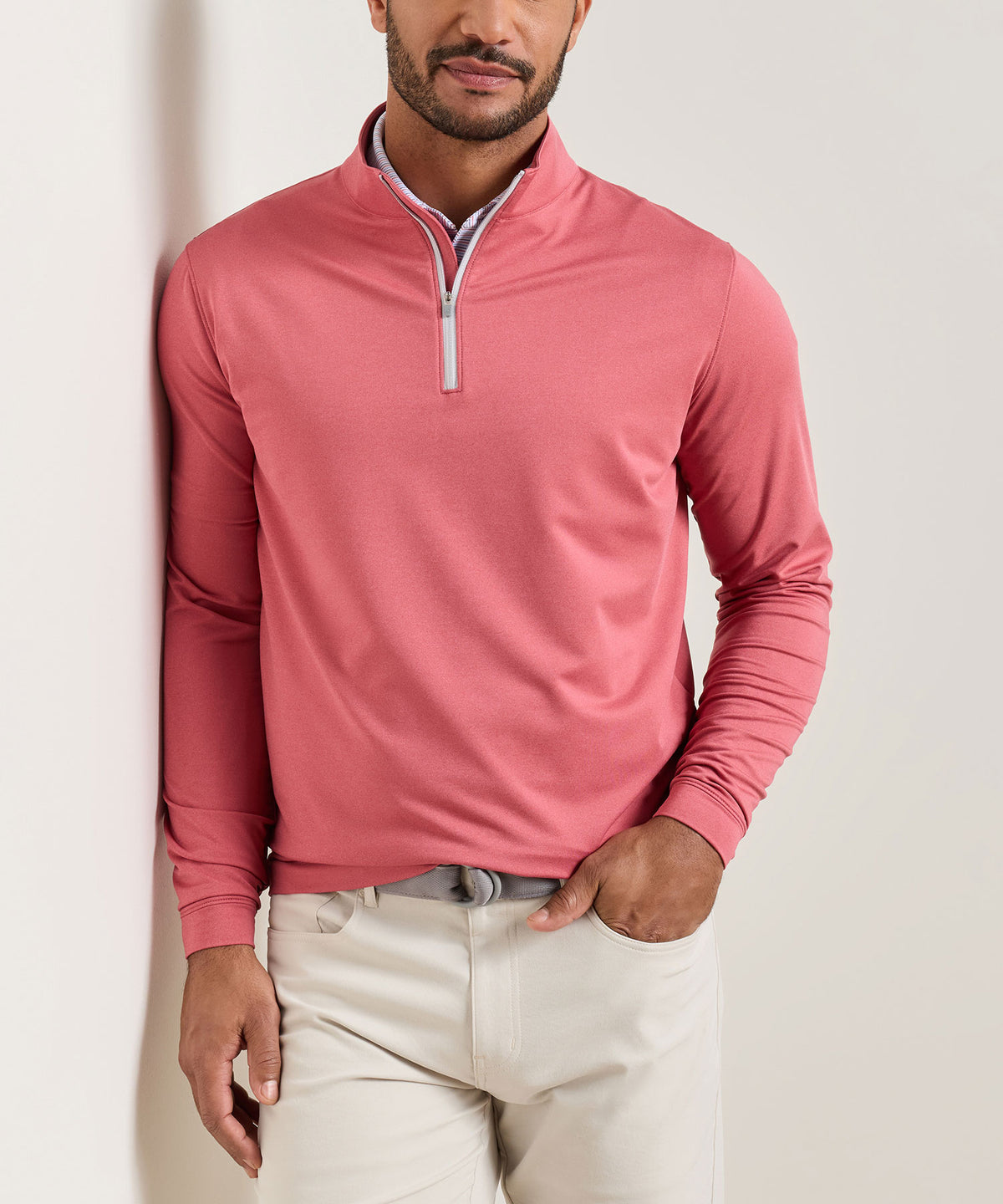 Peter Millar Perth Stretch Loop Terry Quarter-Zip Pullover, Men's Big & Tall