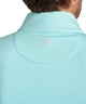 Peter Millar Perth pullover in cabana blue, close-up back detail of Peter Millar logo