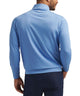 Peter Millar Perth pullover in blue sea, back view showing fit