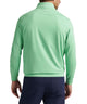 Peter Millar Perth pullover in pear tart, back view showing banded hem