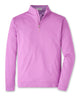 Lilac quarter-zip stretch pullover sweater with mock neck and zip placket - Oleander