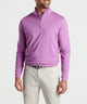Peter Millar Perth quarter-zip in oleander, front view on model