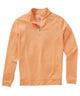 Orange quarter-zip terry pullover with 1/4 zip and ribbed cuffs - Orange Nectar