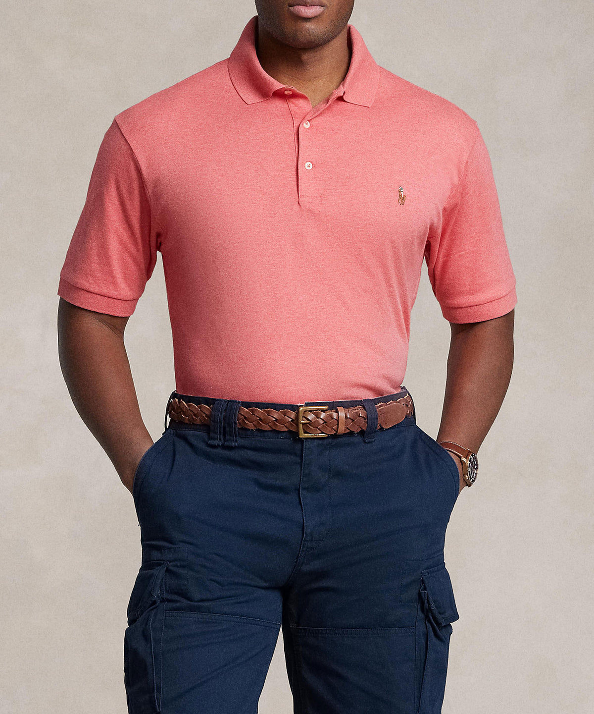 Polo Ralph Lauren Short Sleeve Classic Fit Soft Touch Pima Cotton Polo Shirt, Men's Big & Tall