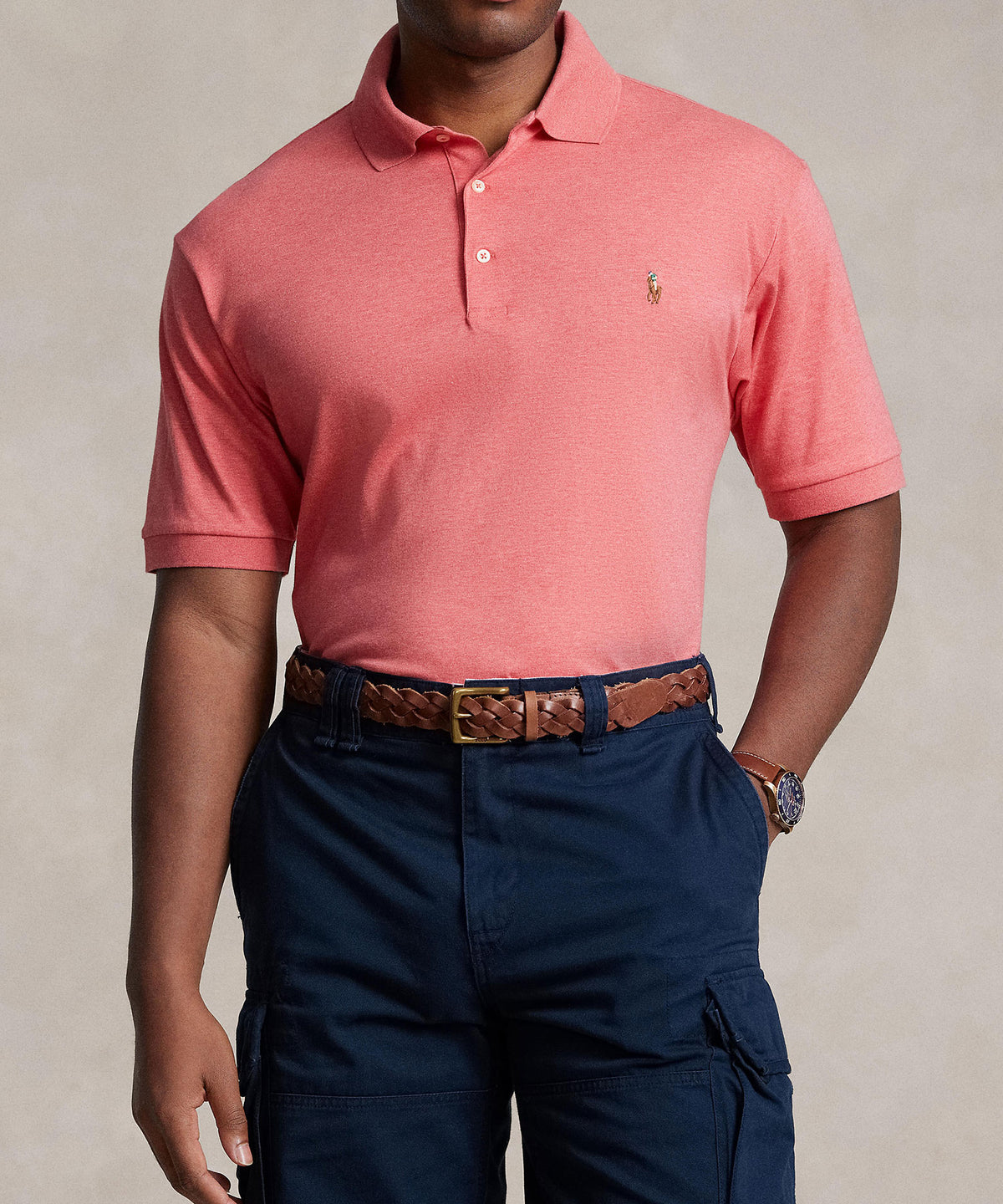 Polo Ralph Lauren Short Sleeve Classic Fit Soft Touch Pima Cotton Polo Shirt, Men's Big & Tall