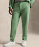 Polo Ralph Lauren double-knit jogger pants, green on-model with drawstring waist and cuffed hems - Outback Green