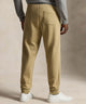 Polo Ralph Lauren double-knit jogger pants, tan back view with patch pocket and tapered leg - Surrey Tan