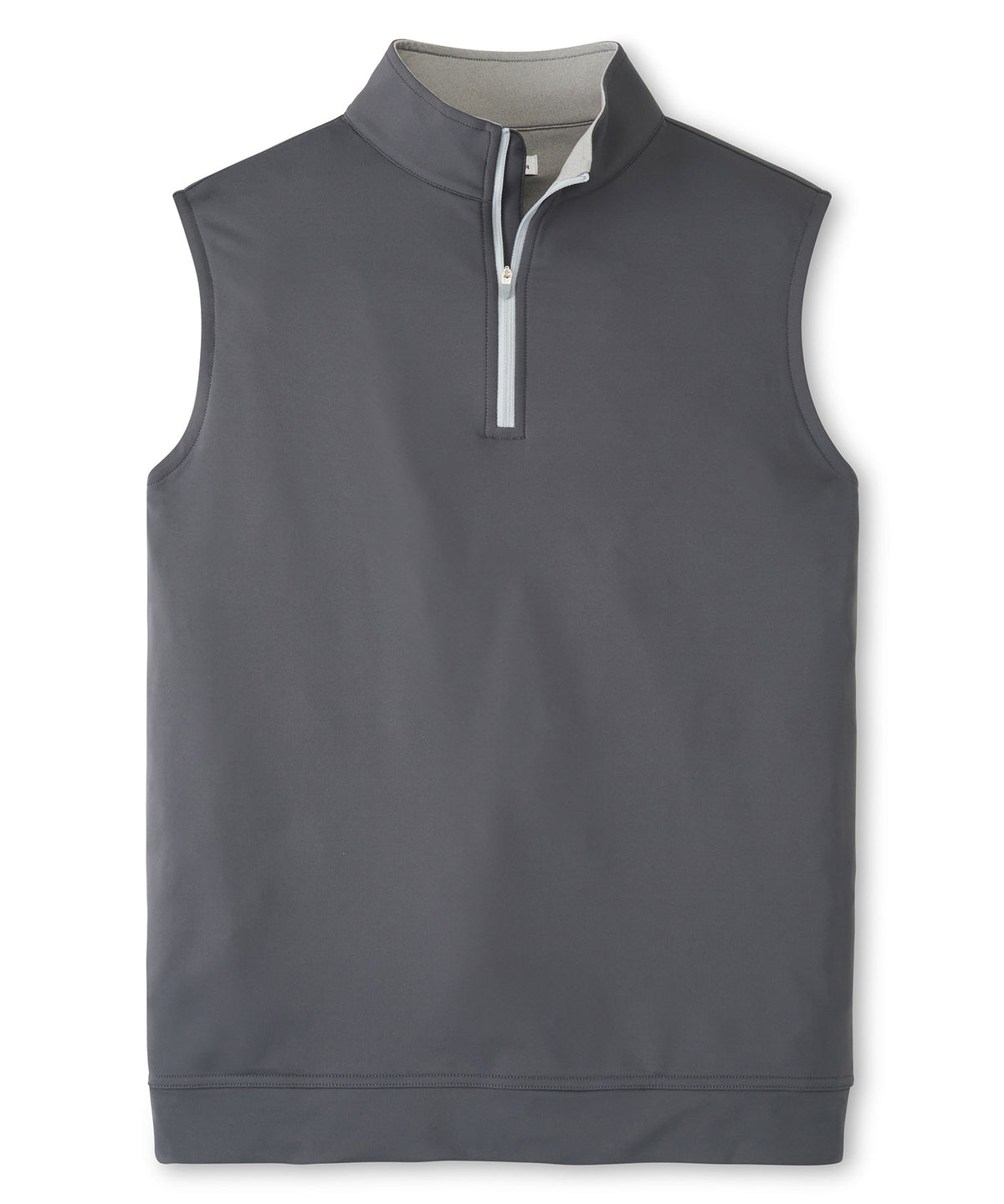 Peter Millar Galway Stretch Terry Quarter-Zip Vest - Iron, Men's Big & Tall