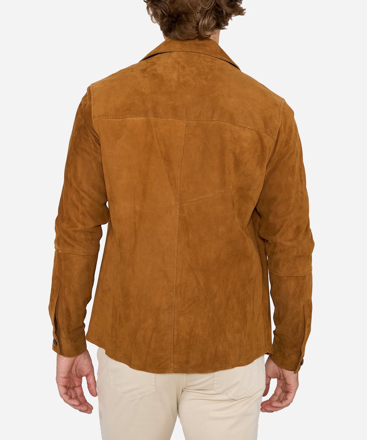 Westport Black Italian Goat Suede Shirt Jacket, Men's Big & Tall