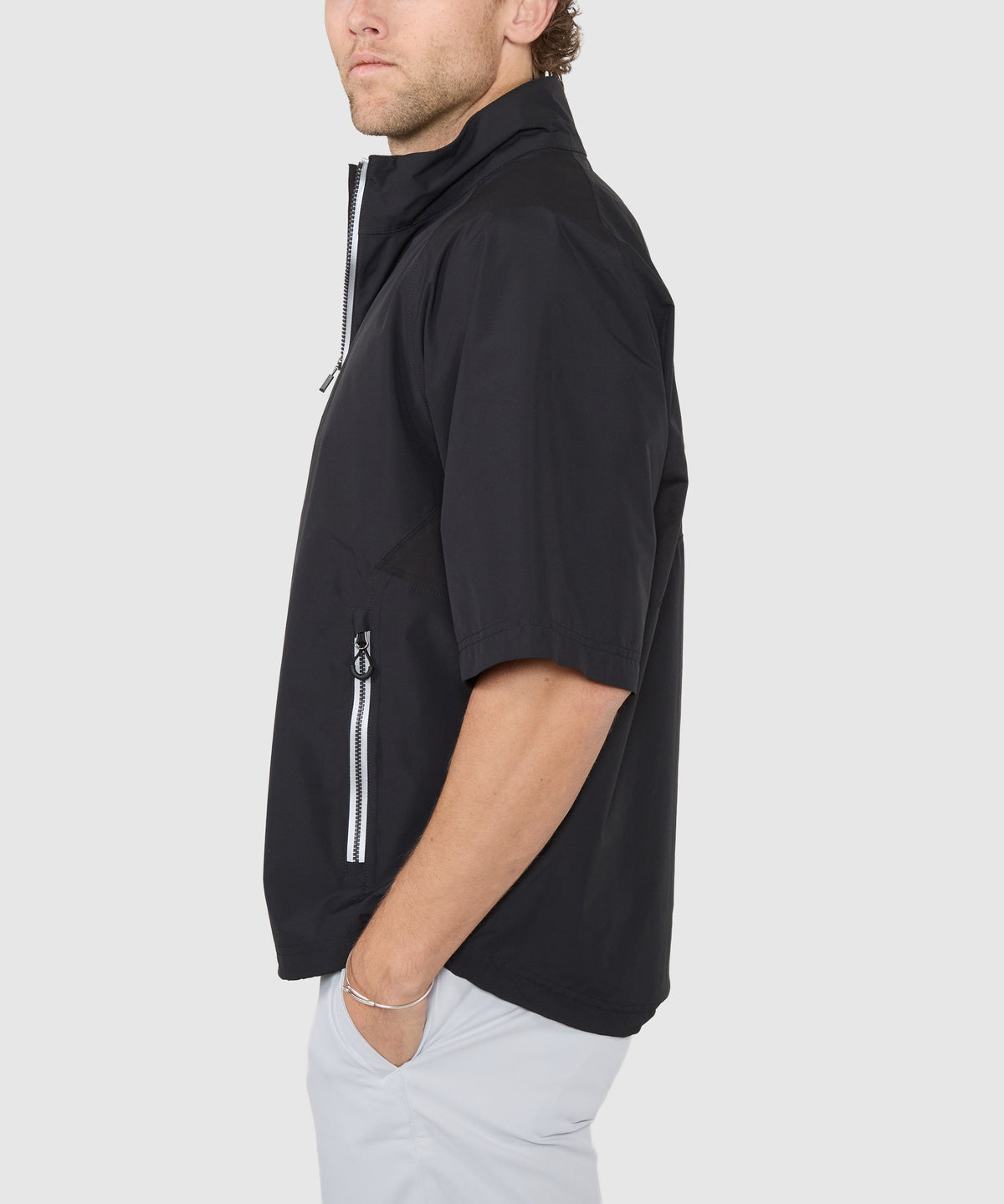 Zero Restriction Half-Sleeve Waterproof Quarter-Zip Jacket, Men's Big & Tall