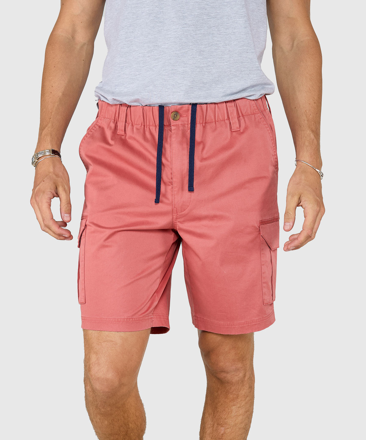 Westport 1989 Stretch Twill Elastic Waist Cargo Shorts, Men's Big & Tall