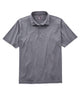 No-tuck short-sleeve polo shirt in light gray, button placket and flat knit collar - Steel