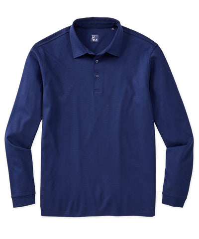 Westport No-Tuck Long Sleeve LustreTech Stretch Cotton Performance Polo, Men's Big & Tall