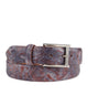 Westport Black Two-Tone Tooled Calfskin Belt