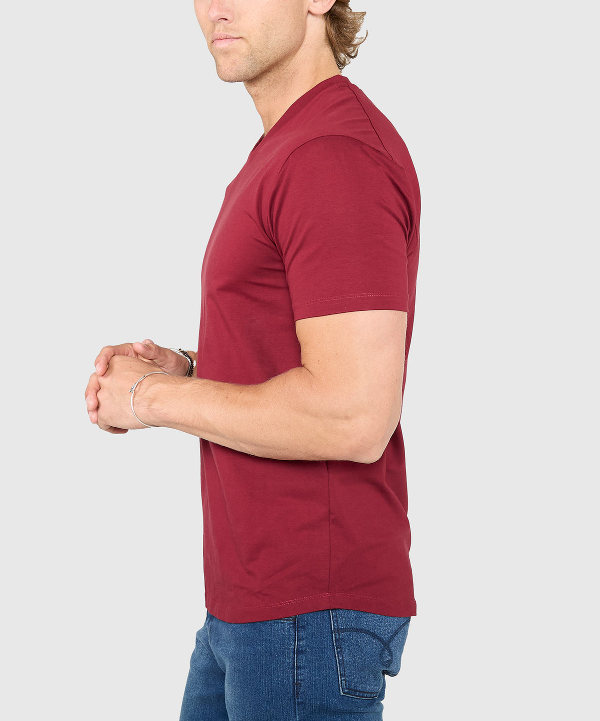 Westport No-Tuck Stretch V-neck Tee Shirt, Men's Big & Tall
