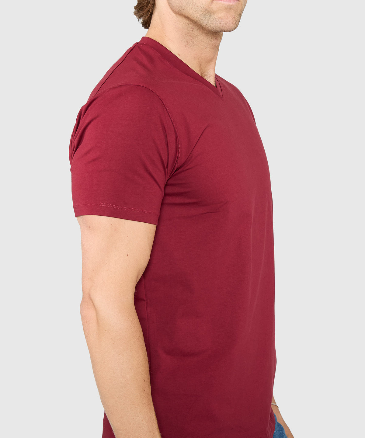 Westport No-Tuck Stretch V-neck Tee Shirt, Men's Big & Tall