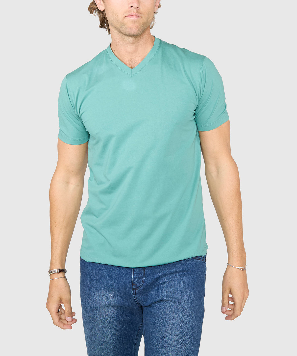 Westport No-Tuck Stretch V-neck Tee Shirt, Men's Big & Tall