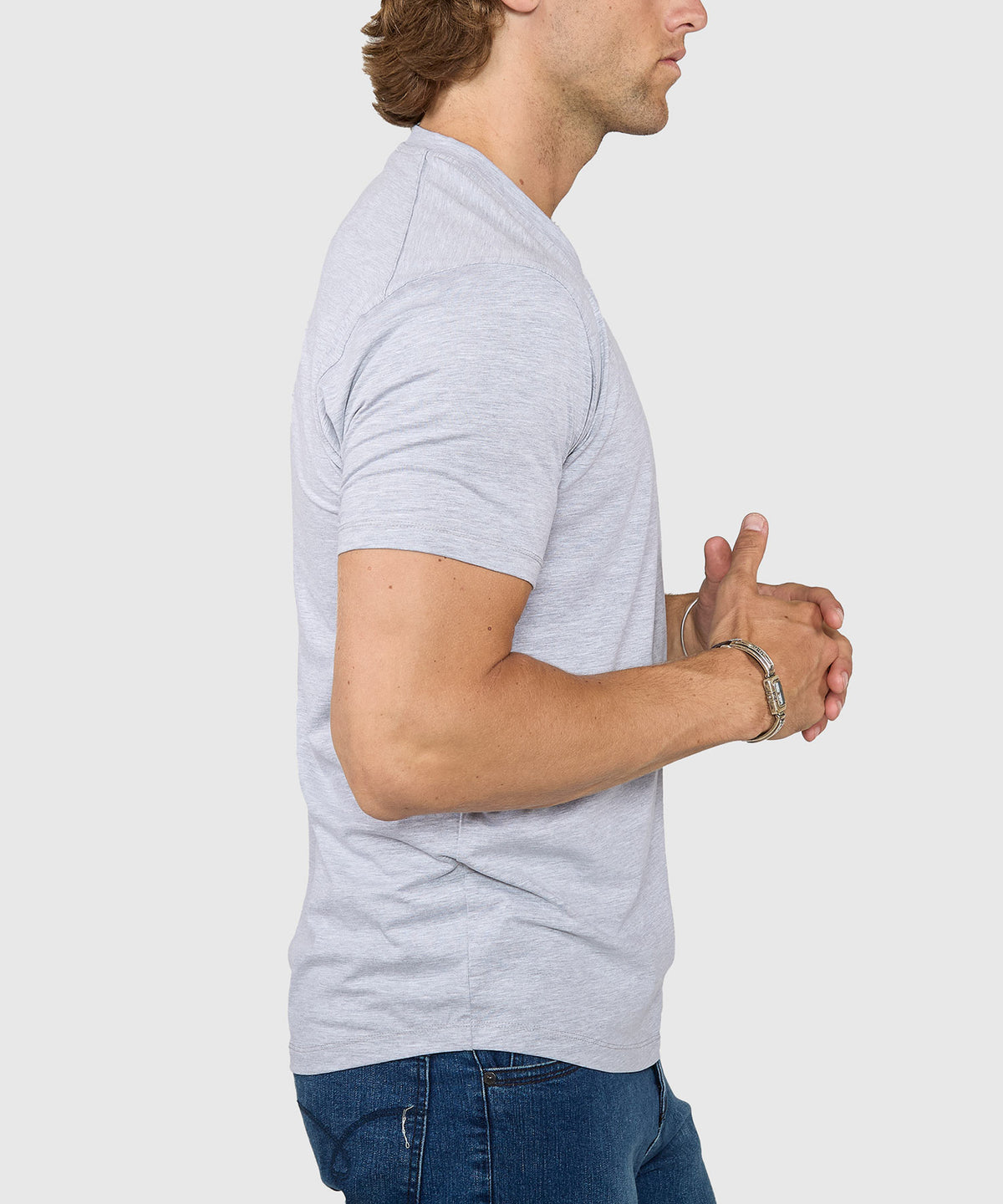 Westport No-Tuck Stretch V-neck Tee Shirt, Men's Big & Tall