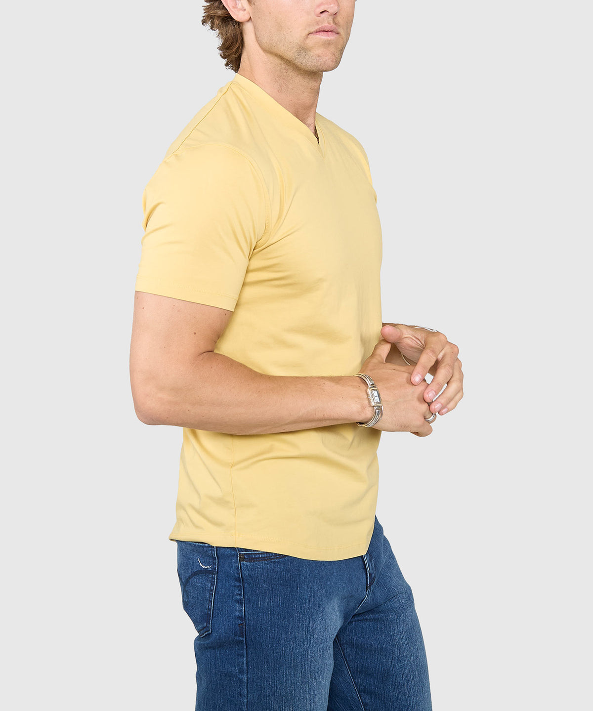 Westport No-Tuck Stretch V-neck Tee Shirt, Men's Big & Tall