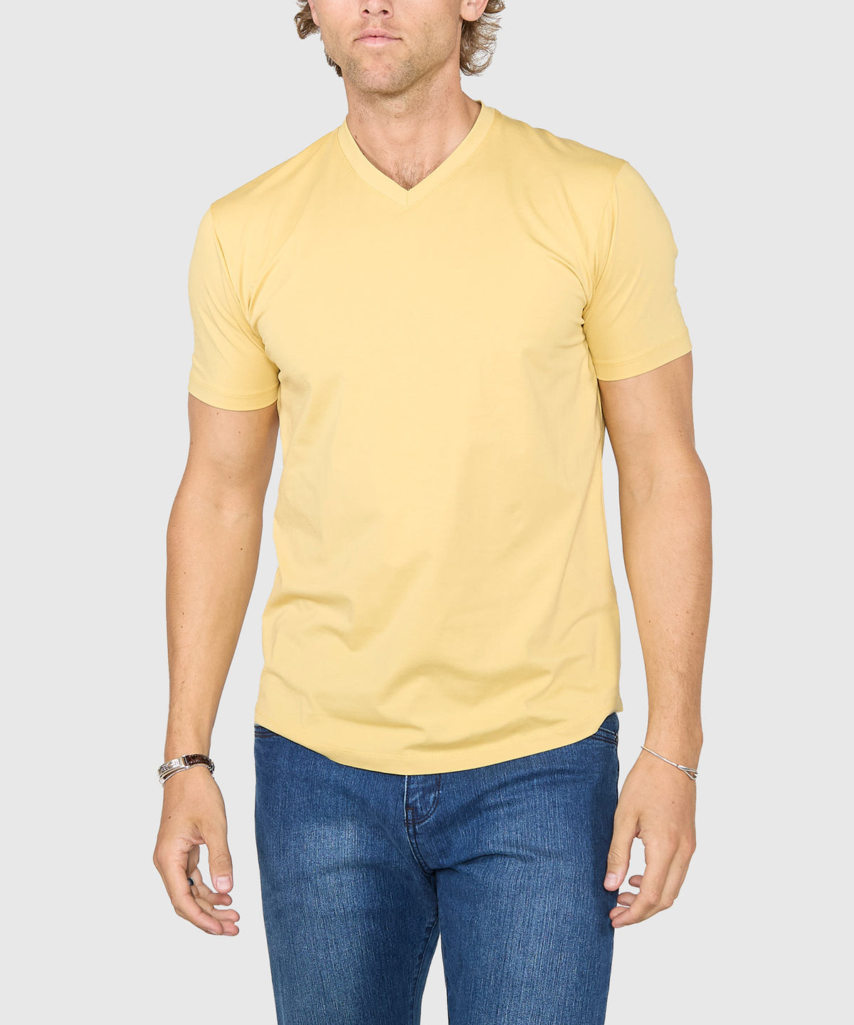Westport No-Tuck Stretch V-neck Tee Shirt, Men's Big & Tall