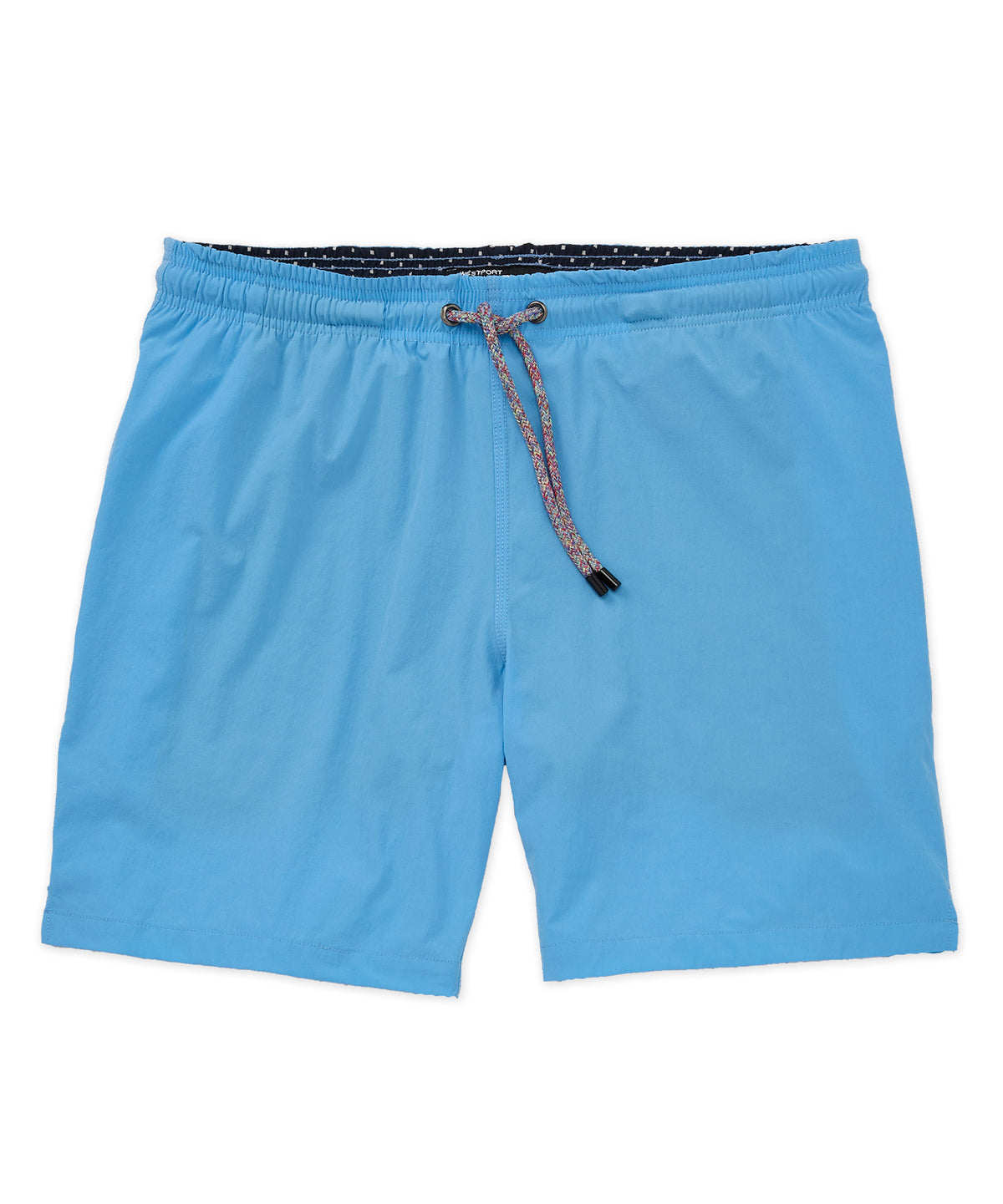 Westport Black Hampton Solid Stretch Swim Trunk with Boxer Lining, Men's Big & Tall