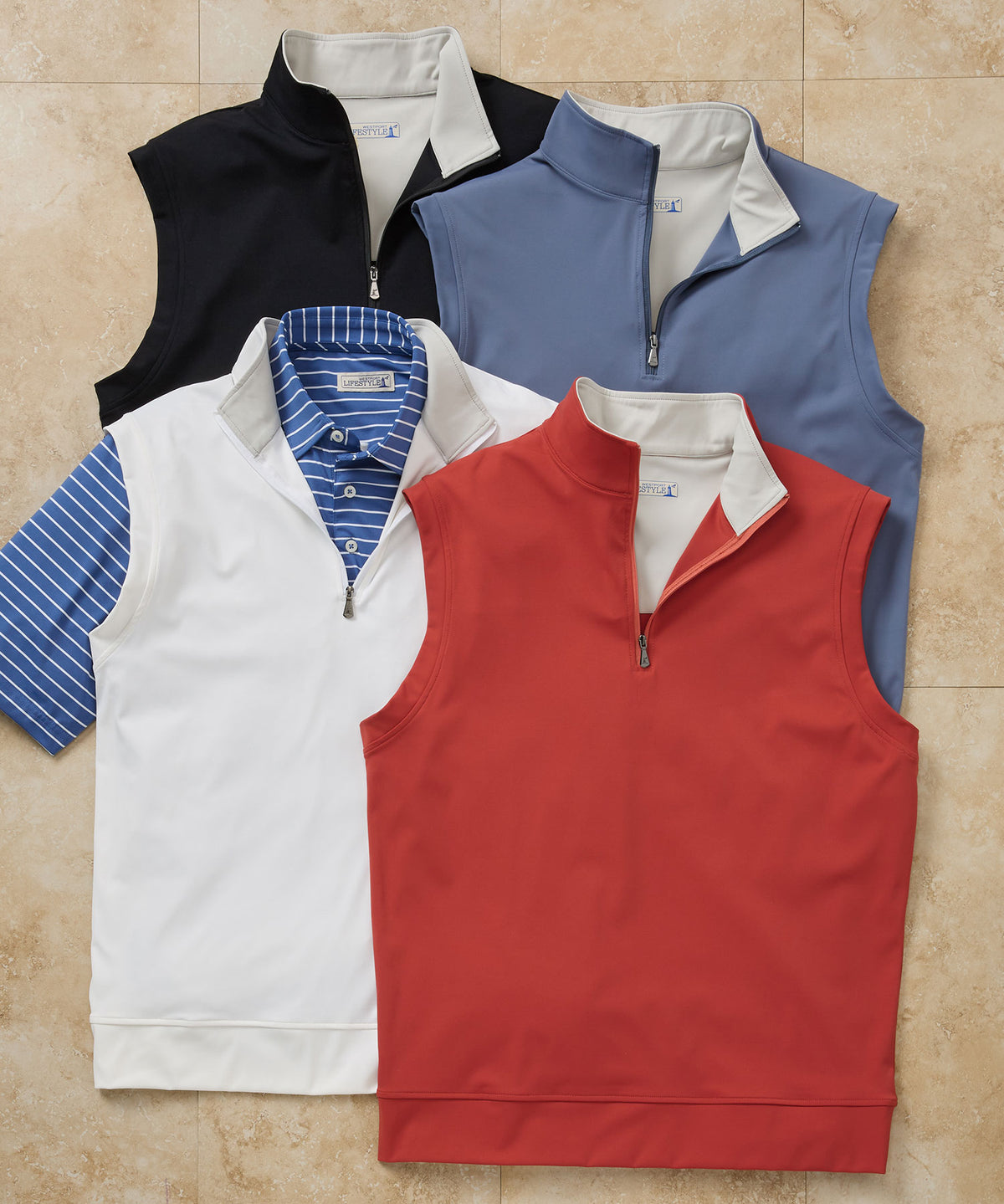Westport Lifestyle Links Quarter-Zip Vest, Men's Big & Tall