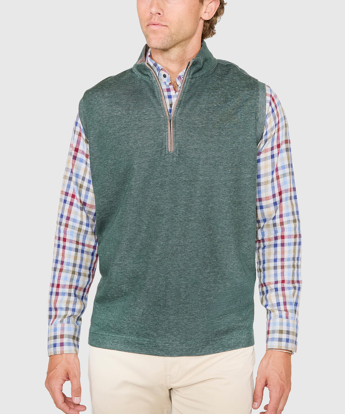 Westport Lifestyle Melange Quarter-Zip Vest, Men's Big & Tall
