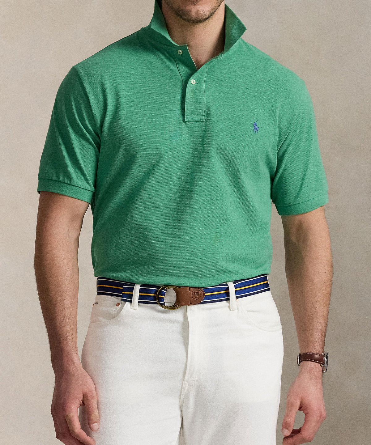 Polo Ralph Lauren Short Sleeve Classic Pique Mesh Polo Shirt, Men's Big & Tall