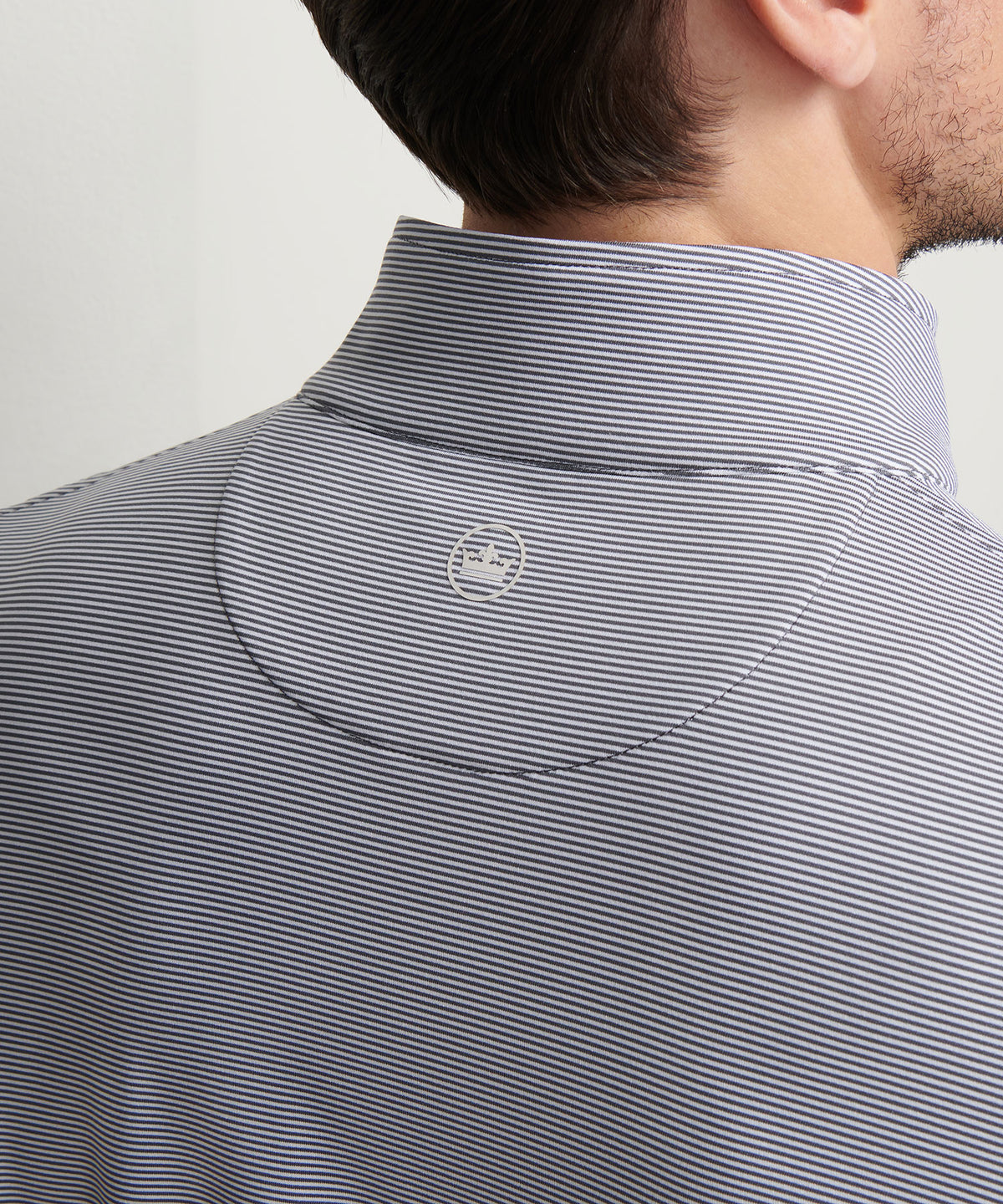 Peter Millar Sugar Stripe Perth Quarter-Zip Pullover, Men's Big & Tall