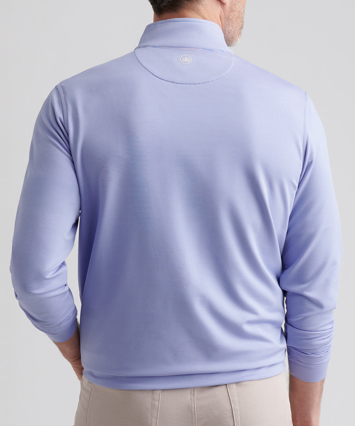 Peter Millar Sugar Stripe Perth Quarter-Zip Pullover, Men's Big & Tall