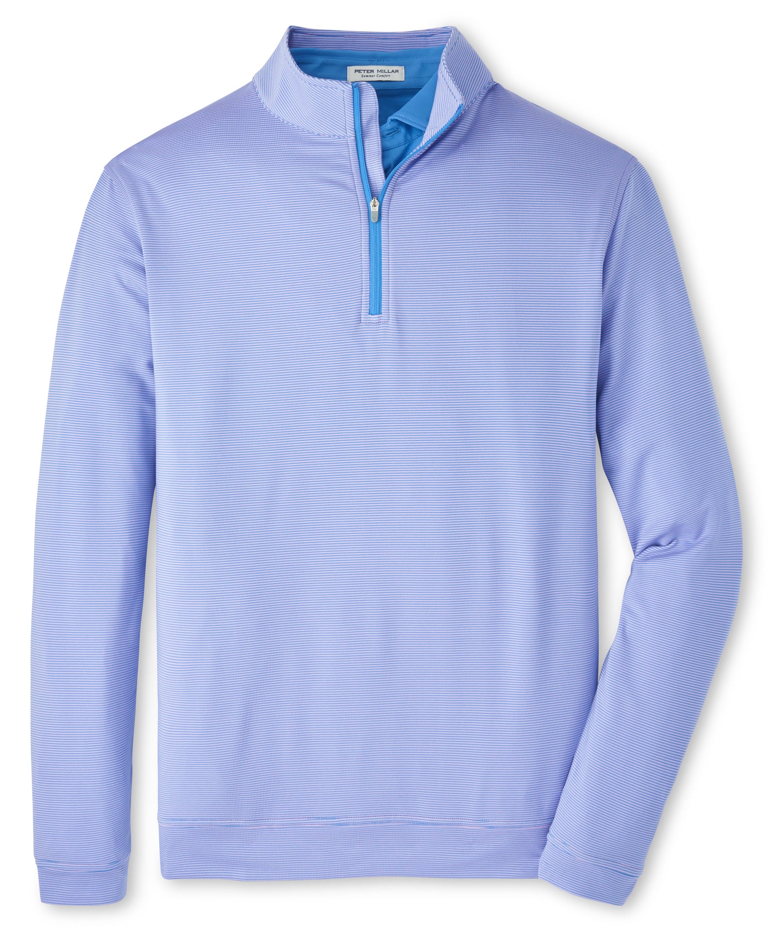 Peter Millar Sugar Stripe Perth Quarter-Zip Pullover, Men's Big & Tall