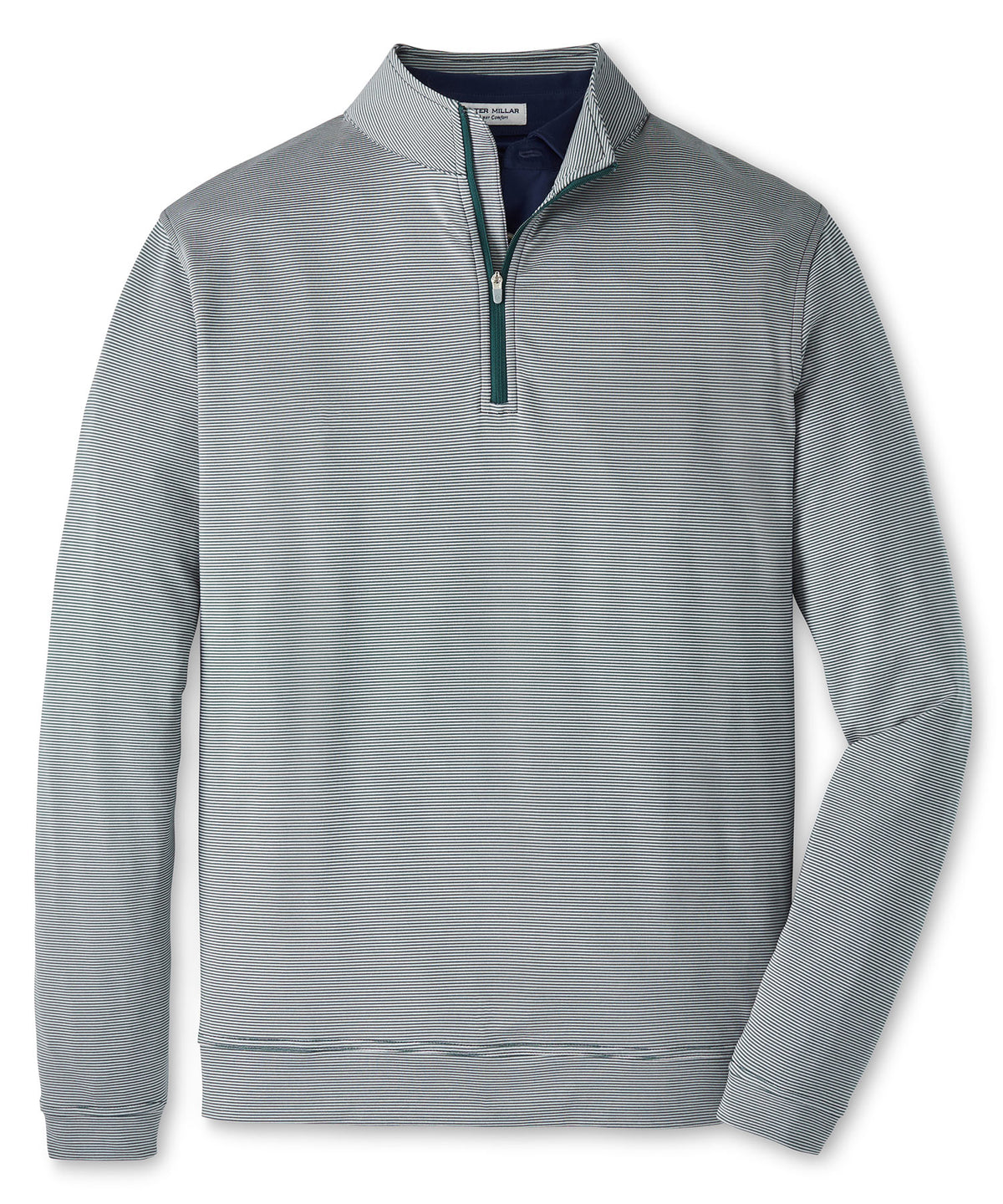 Peter Millar Sugar Stripe Perth Quarter-Zip Pullover, Men's Big & Tall