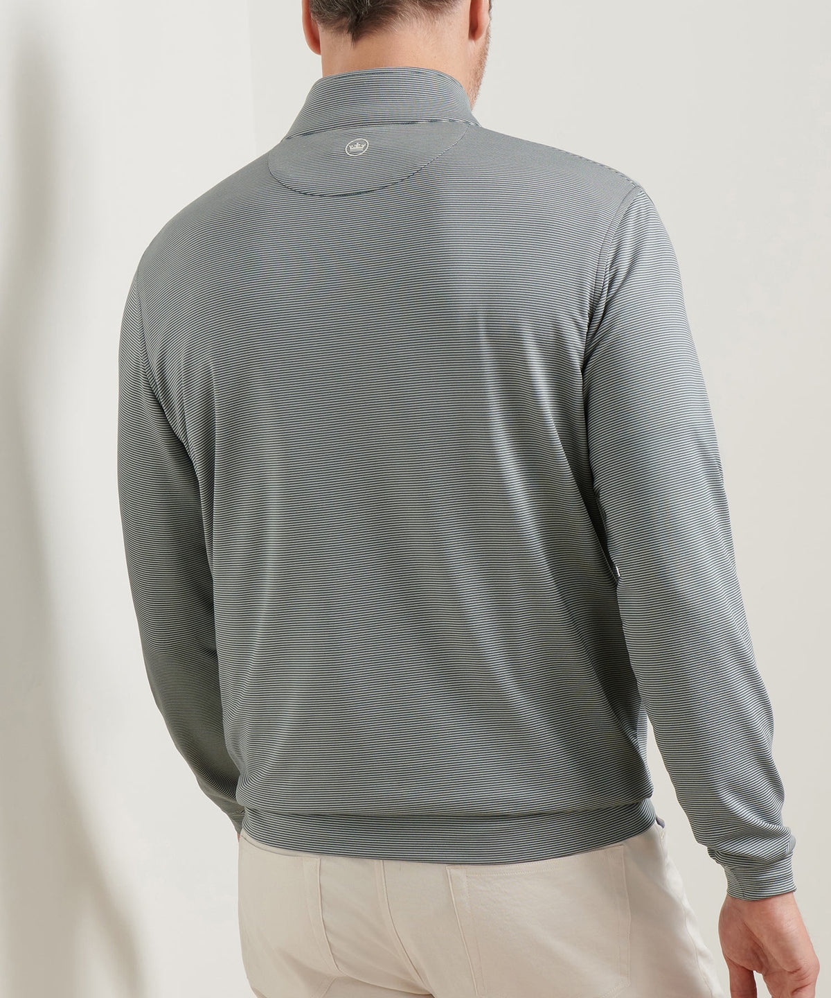 Peter Millar Sugar Stripe Perth Quarter-Zip Pullover, Men's Big & Tall